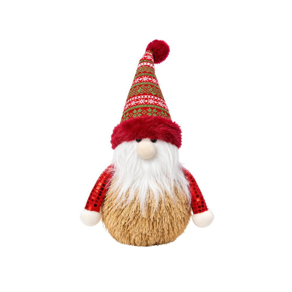Papá Noel decorativo navideño de 20 cm con gorro estampado