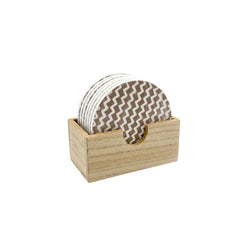 Porta vasos circulares 10 cm con diseño zigzag