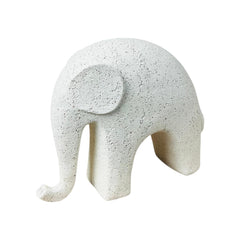 Elefante decorativo blanco texturizado 17×21 cm