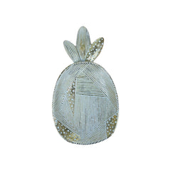 Bandeja decorativa en forma de piña dorada 31×17 cm