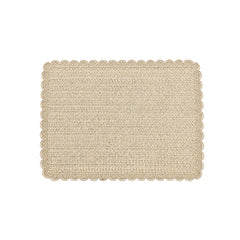 Individual rectangular tejido trenzado color beige 30 x 45 cm