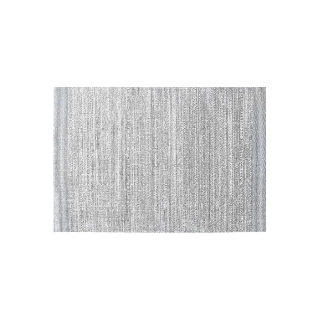 Individual para mesa en PVC de 30 × 46 cm con tejido fino y diseño rectangular con franjas decorativas