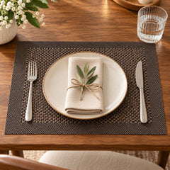 Individual Para Mesa En PVC  30X46cm Tejido Cuadros