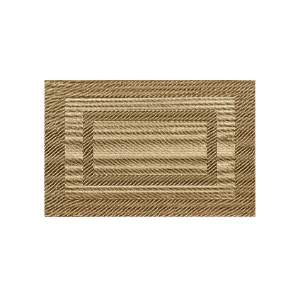 Individual para mesa en PVC con relieve tejido de 30 × 46 cm.