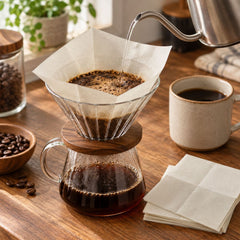 Filtro de papel cuadrado blanco para café paquete x50 unidades