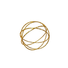 Anillo decorativo para servilleta con diseño trenzado dorado