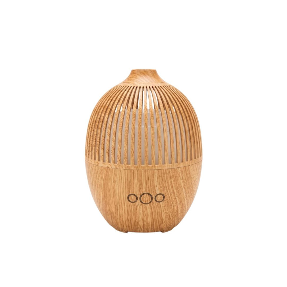 Humidificador decorativo con acabado tipo madera