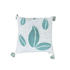Cojín decorativo hojas verdes 45×45 cm