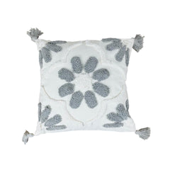 Cojín decorativo Flor Gris 45×45 cm