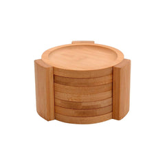Portavasos x7 de bambú con base