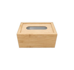 Dispensador de pañuelos de bambú para baño