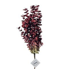 Flor decorativa eucalipto naranja 54 cm para jarrón