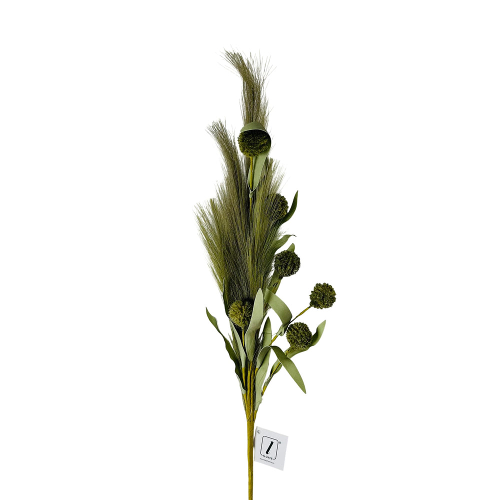 Flor decorativa pampas 94 cm verde lima para jarrón