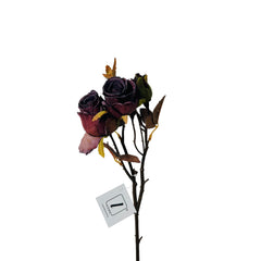 Rama floral decorativa de rosas vinotinto