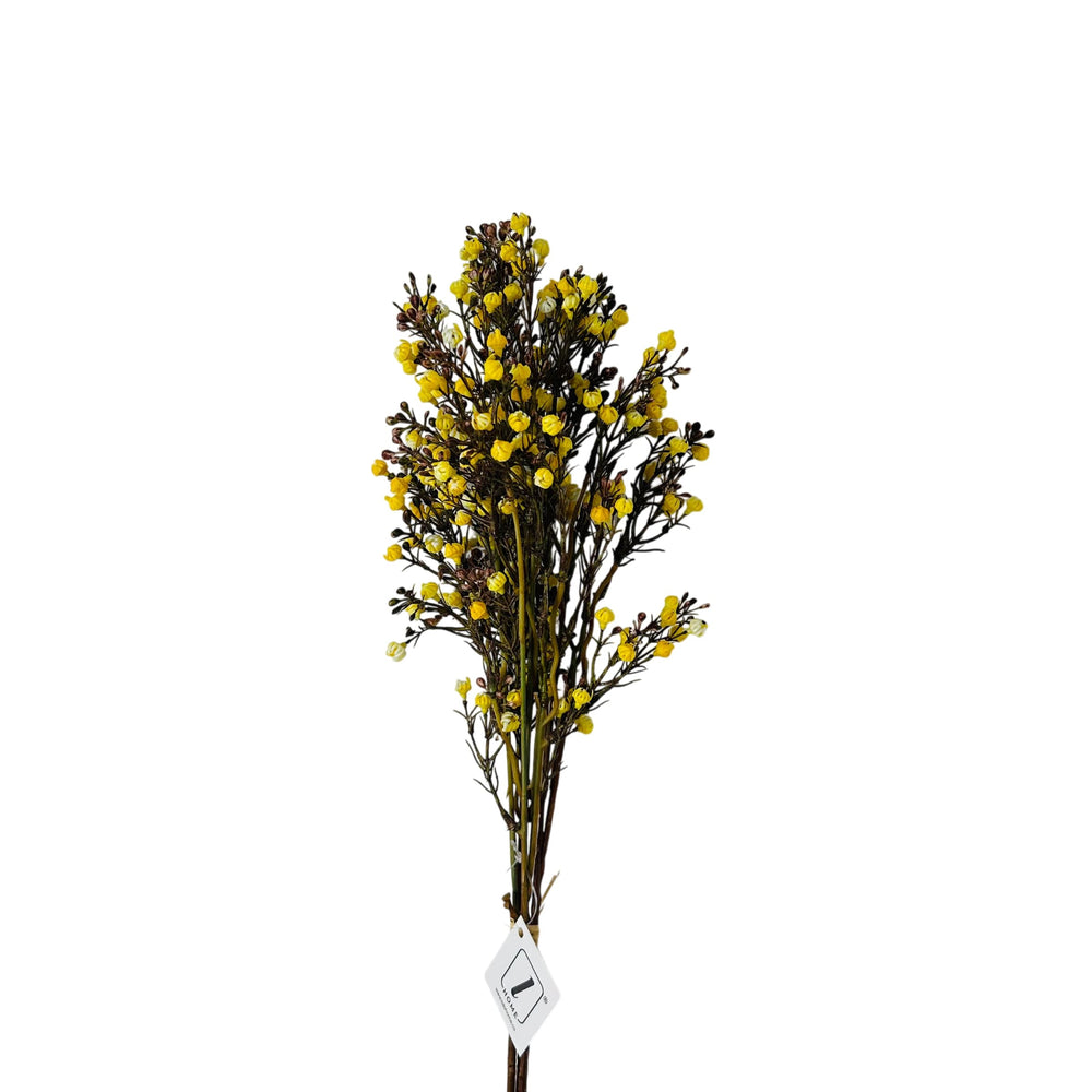 Flor decorativa de bayas de sebo secas 55 cm