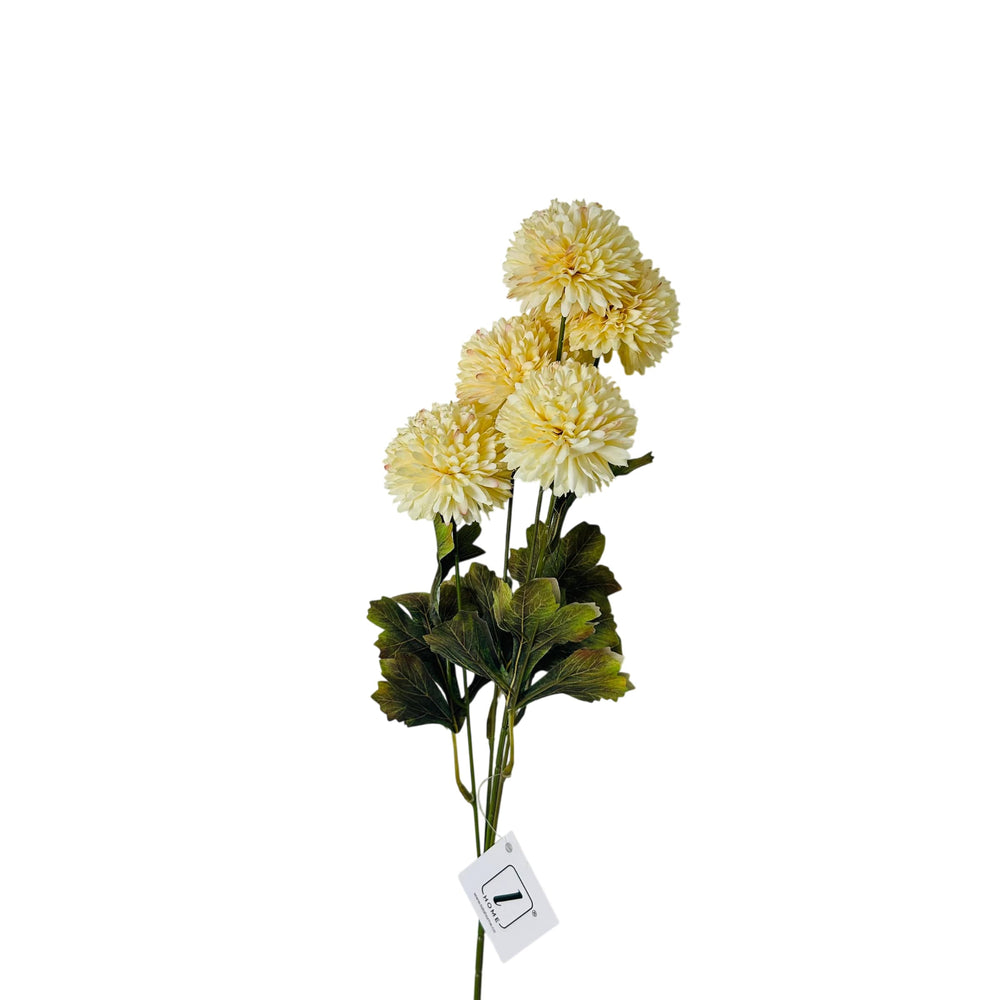 Rama decorativa de 65 cm con flores tipo pompón