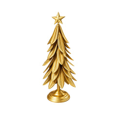 Árbol decorativo navideño de aluminio dorado de 50 cm