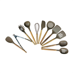 Set de cucharas y espátulas de cocina con organizador