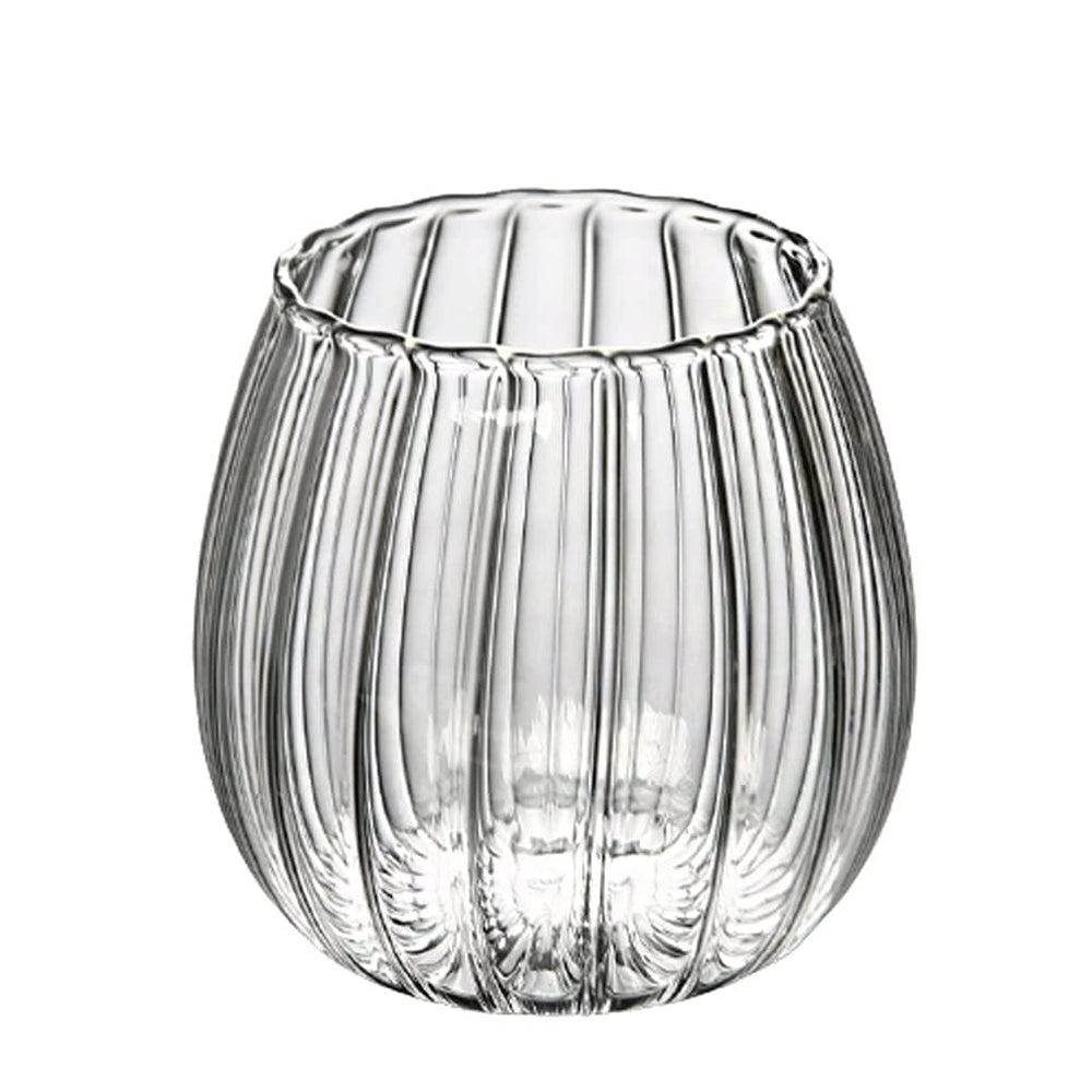 Vaso de vidrio con líneas en relieve 360 ml