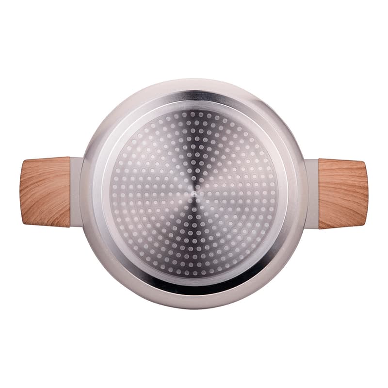 Vista lateral de olla con diseño elegante