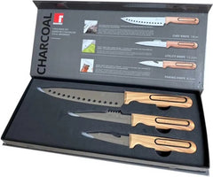 Set de cuchillos Chef, Utility y Paring con mangos de madera