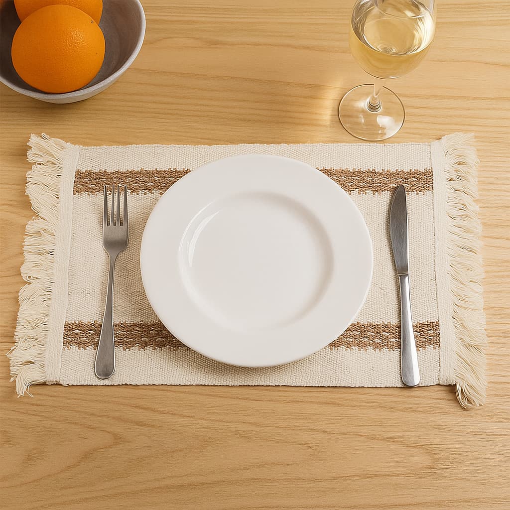 Individual Para Mesa 29x43cm Tejido Triángulos | Lala Home Colombia