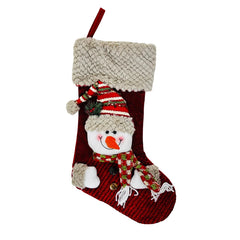 Adorno navideño en forma de bota con muñeco de nieve – 48 x 22 cm