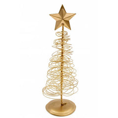 Árbol Navideño Decorativo Espiral Con Estrella Dorada