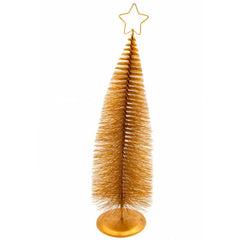 Árbol navideño de mesa dorado