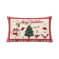Cojín navideño rectangular con diseño Merry Christmas
