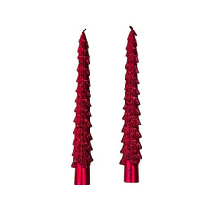 Velas de cera metálicas 20cm set x2