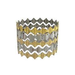 Anillo decorativo para servilleta dorado y plateado