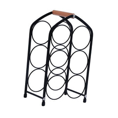 Organizador de vino de metal para 6 botellas