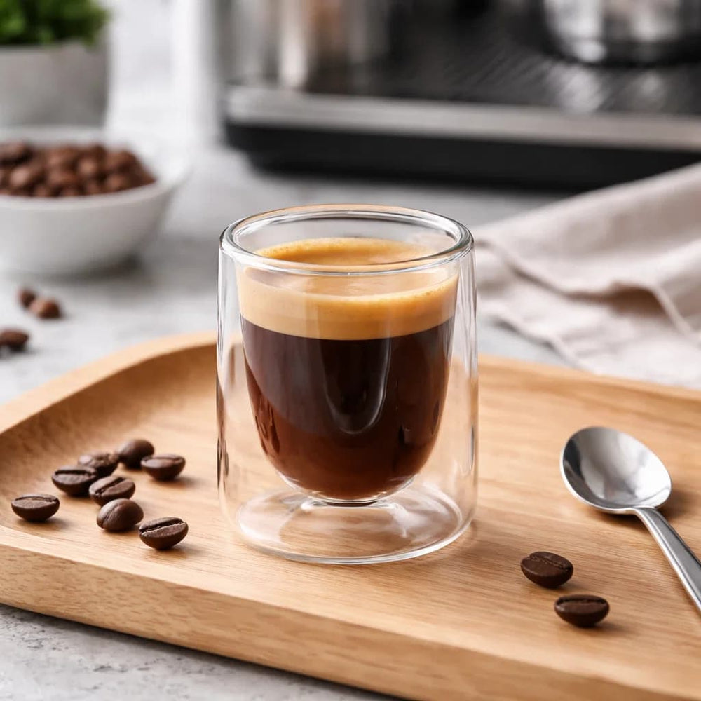 Copa shot individual de 50 ml con doble pared de vidrio