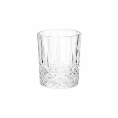 Vaso shot de vidrio 76 ml con relieve de rombos