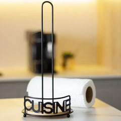 Portapapel de cocina en madera con estructura metálica y diseño CUISINE