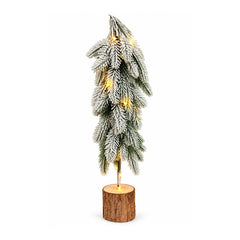 Árbol navideño decorativo de 47 cm con luces LED