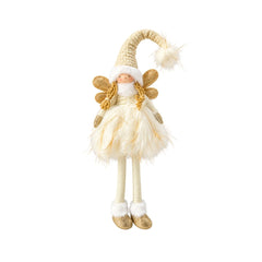 Muñeco ángel navideño de 30 cm con luces.