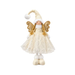 Muñeco ángel navideño de pie de 50 cm con luces