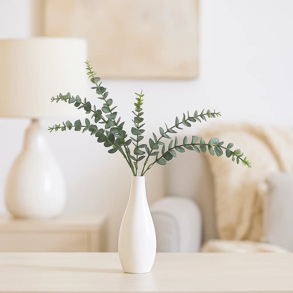 Rama decorativa eucalipto 75 cm verde natural