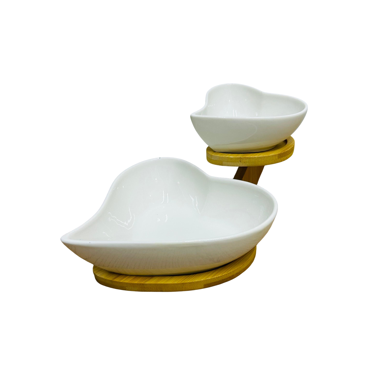 Set completo con recipientes acomodados en el soporte