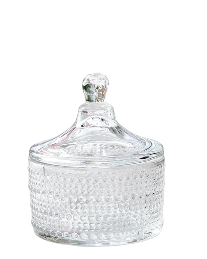 Detalle del diseño de burbujas en el vidrio