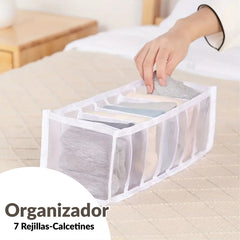 Organizador De Cajones En Tela x7 Compartimientos Fe Market