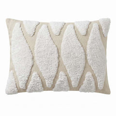 Cojín rectangular beige 30×50 cm con textura suave en relieve