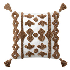 Cojín decorativo caramelo con textura en relieve 45×45 cm
