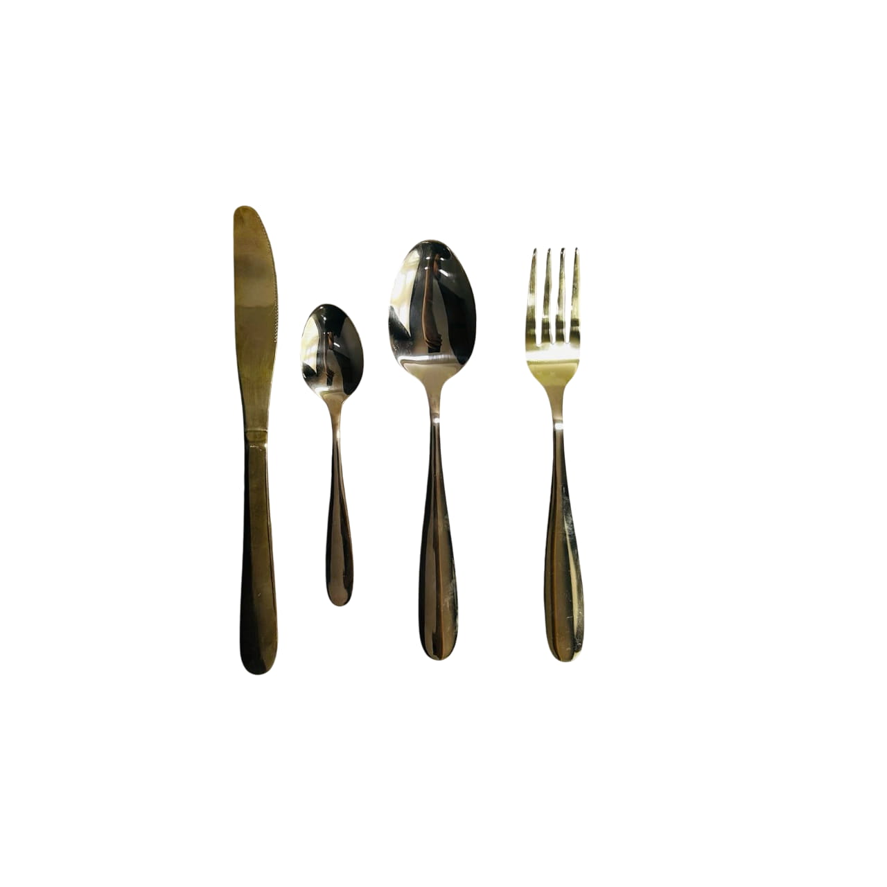 Juego de Cubiertos x16 Piezas con Soporte Dorado | Lala Home Colombia