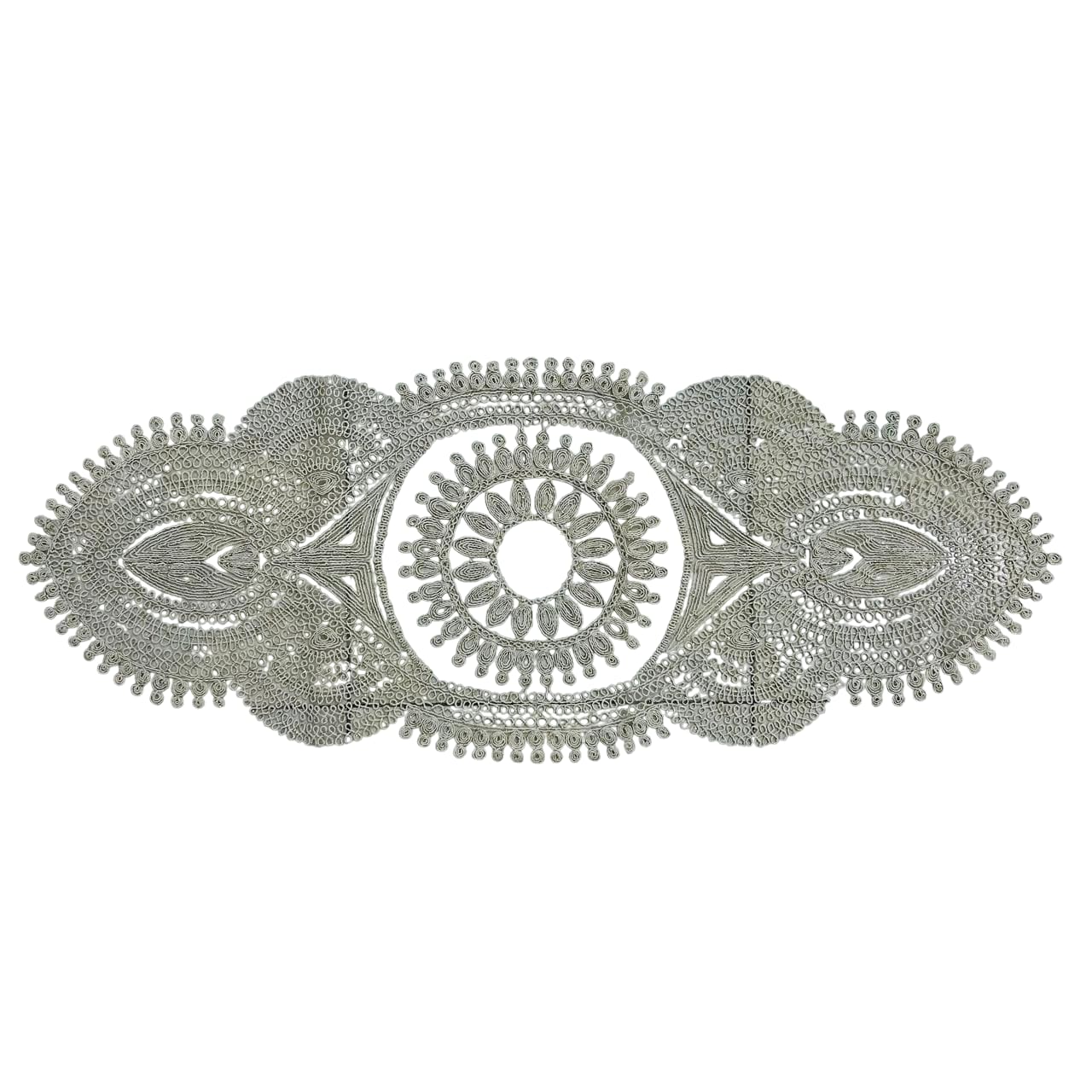 Camino De Mesa Bordado Flor Dorado 42x110 cm | Lala Home Colombia