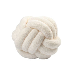 Cojín decorativo nudo circular de 27 cm con textura suave
