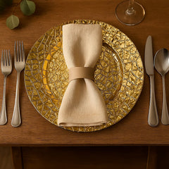 Base de mesa en melamina 33 cm dorada