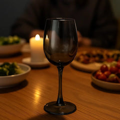 Copa de cristal negra 350 ml diseño liso